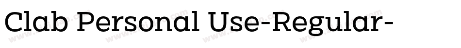 Clab Personal Use-Regular字体转换